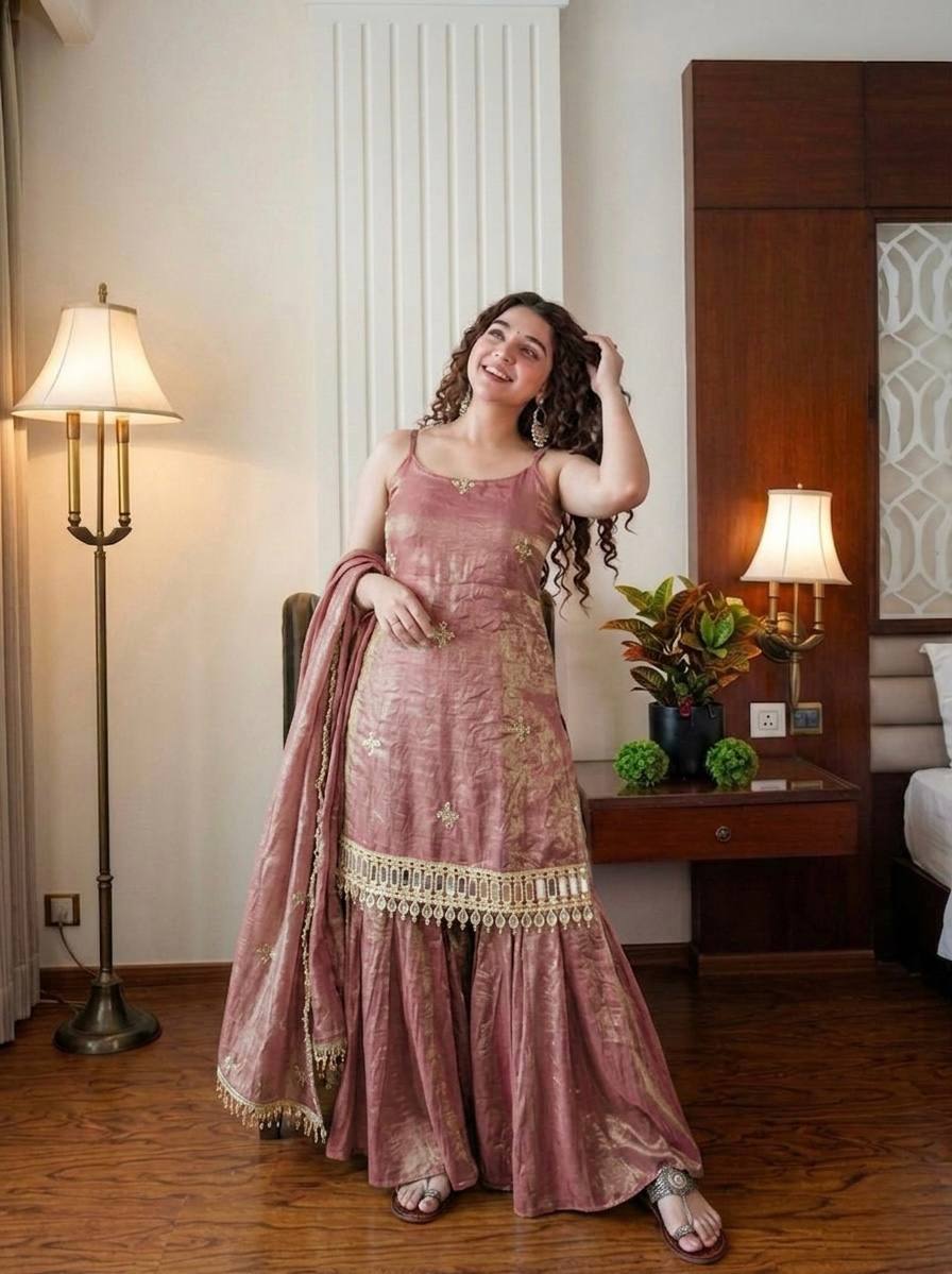 Jassica Sea Green Sharara Set