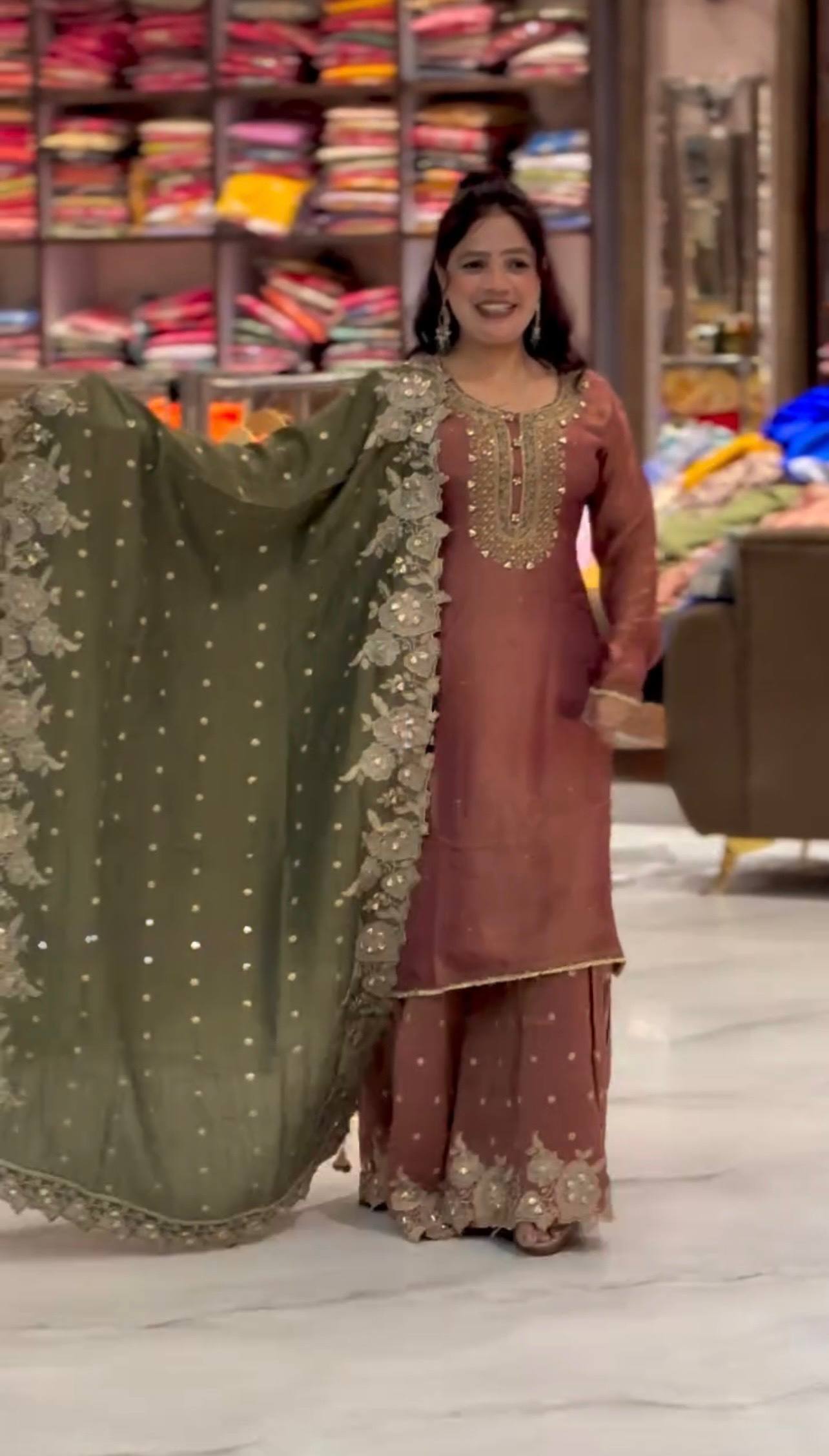 Ravira Sequence Glow Sharara Set