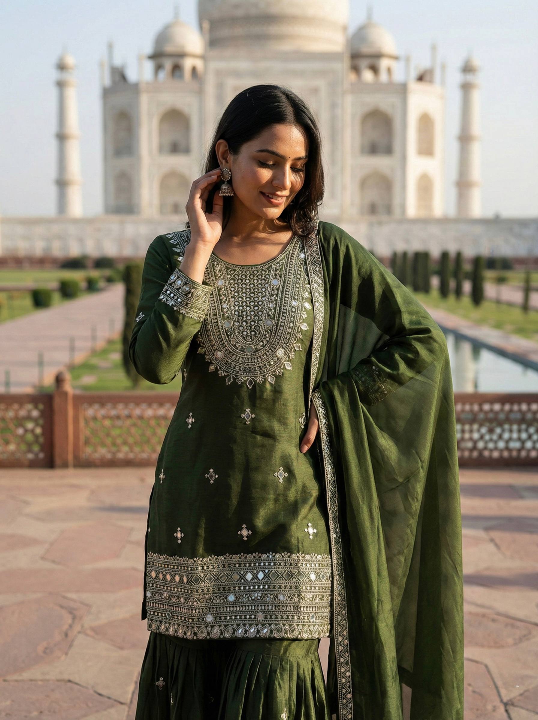 Mirzara Mirror Glow Sharara Set