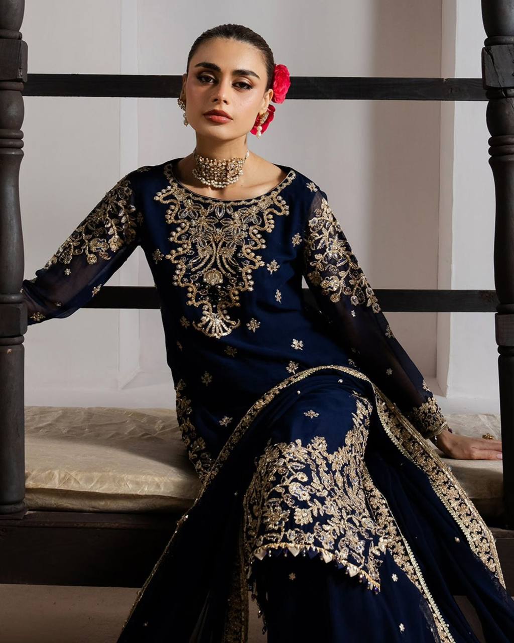 Zari Elegance Silk Palazzo Set
