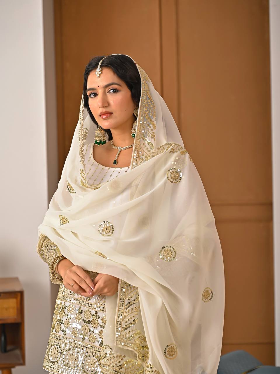 Meher Fox Georgette Sharara Set