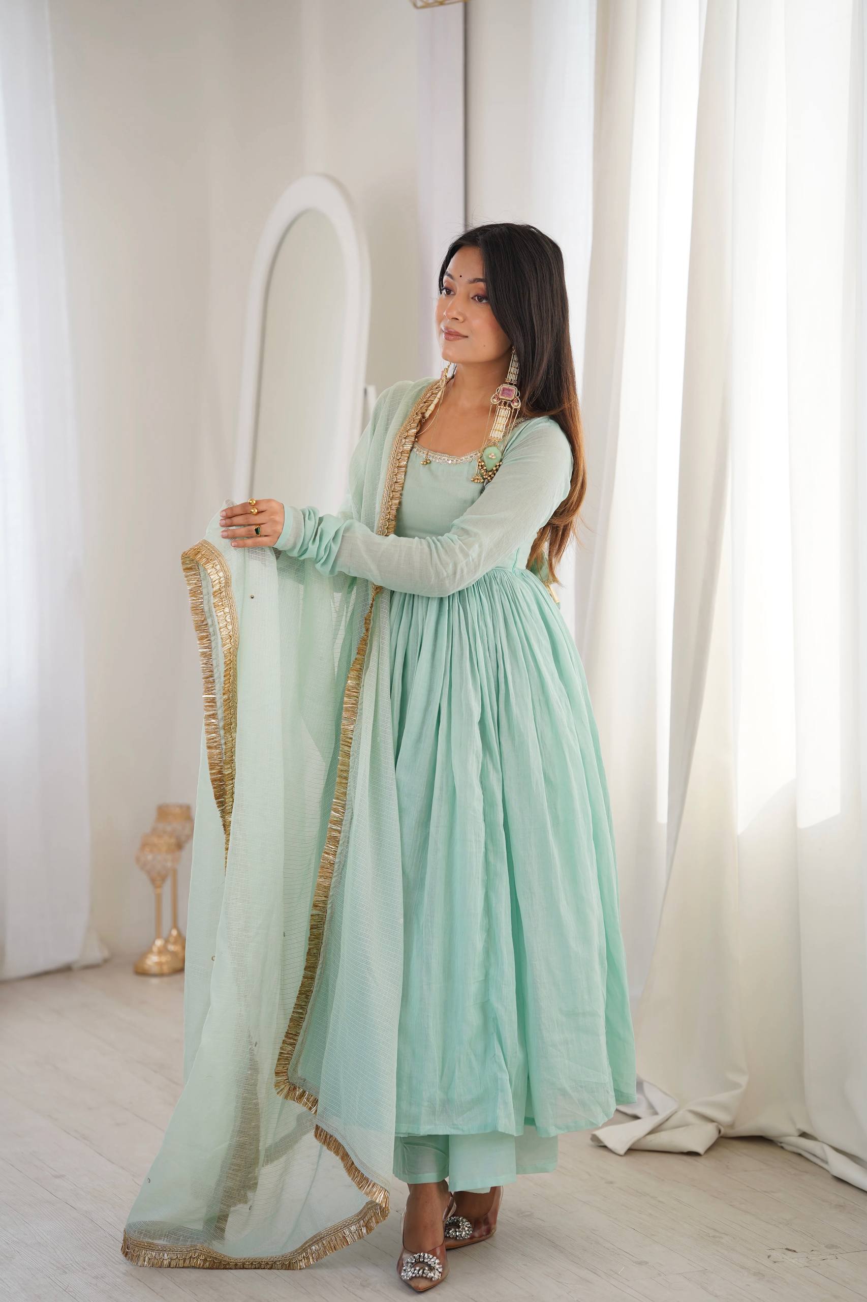 Ishika Designer Faux Flair Gown Set