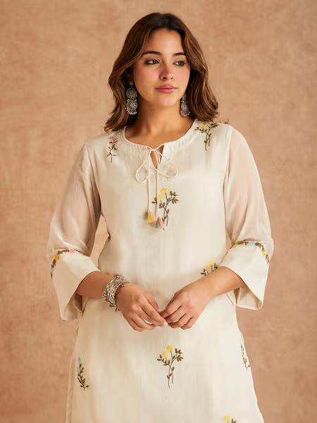 Noor Cotton Silk Embroidered Farshi Set