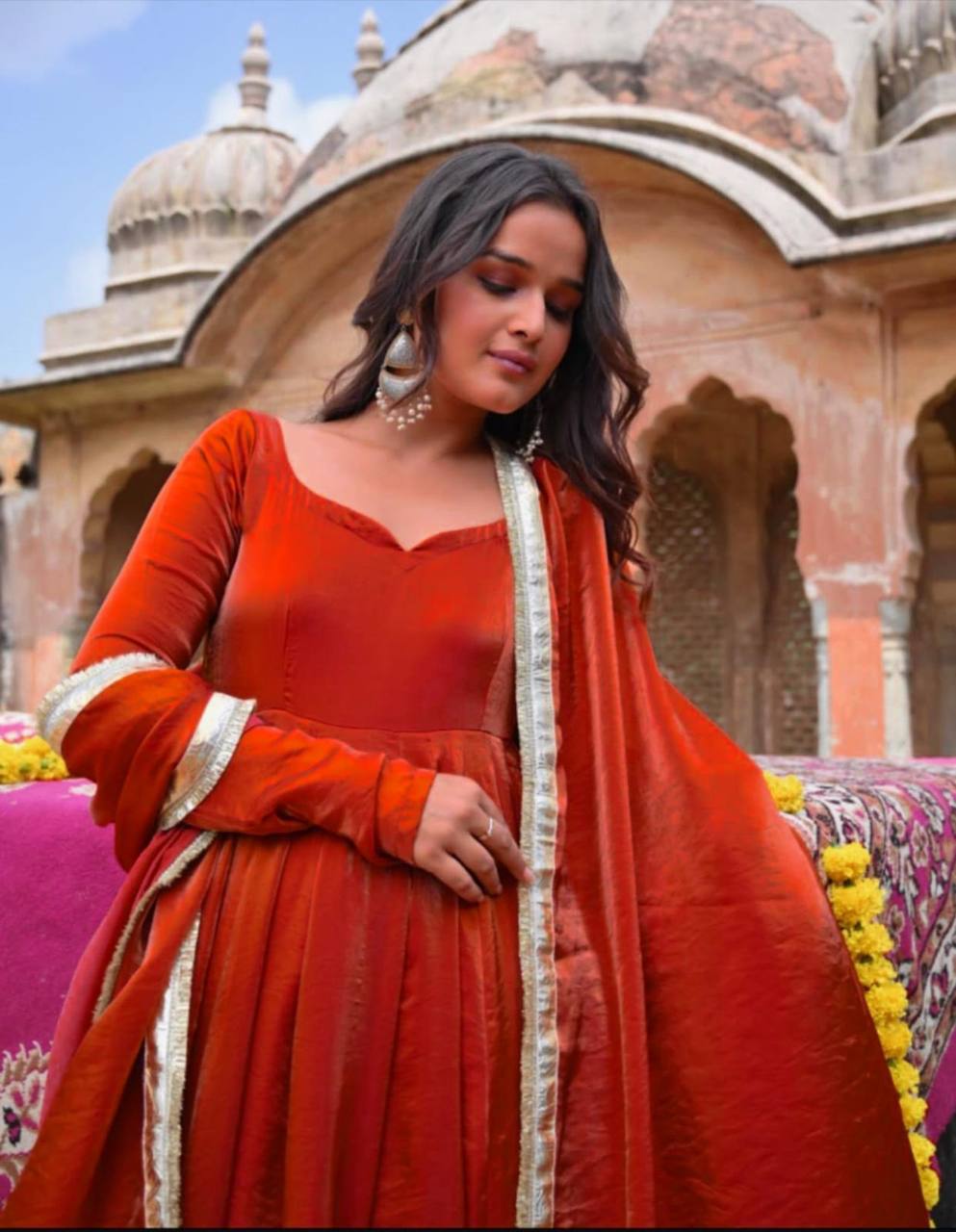 ZOYA RUSTIC ANARKALI SUIT SET