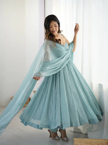 Zehra Glam Crunch Silk Set