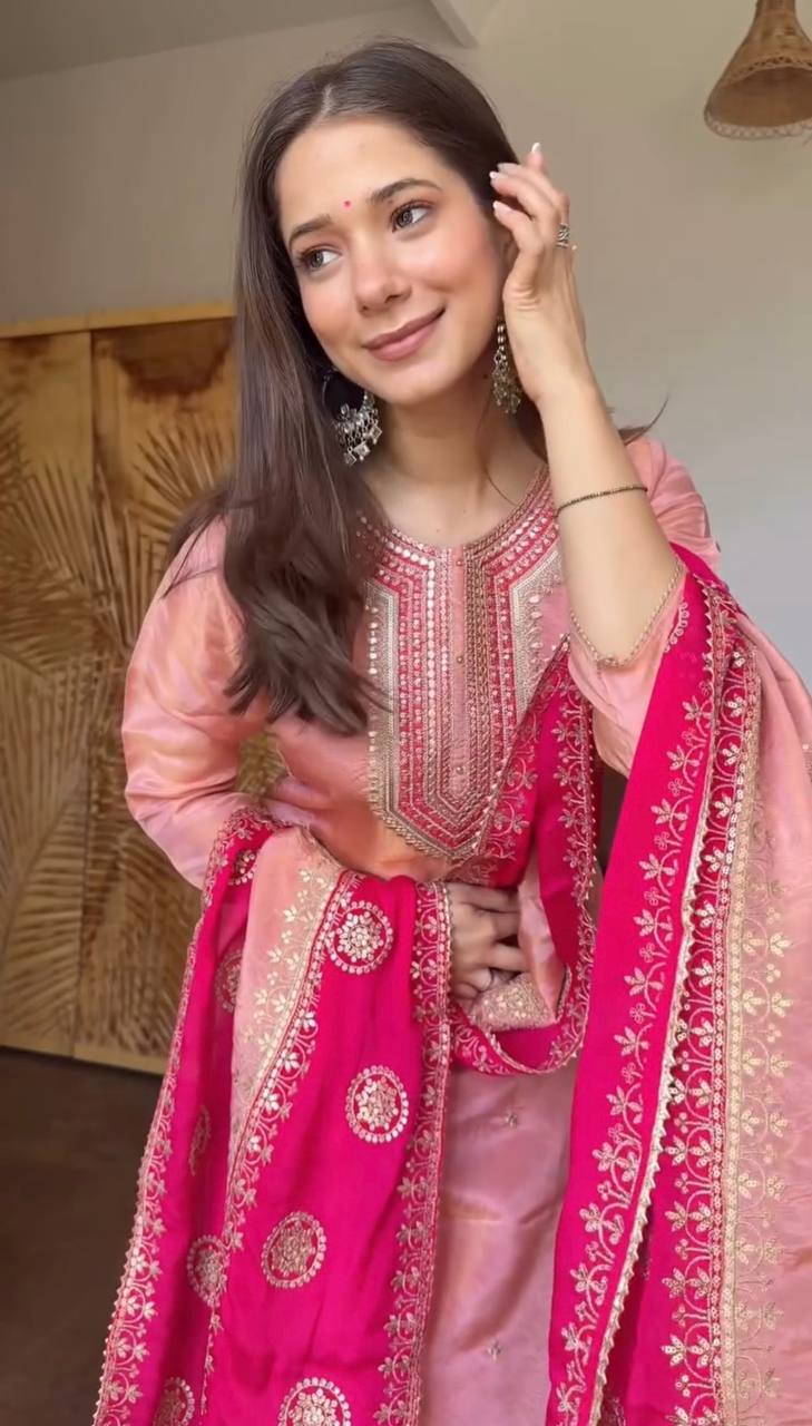 Zareen Glow Fendy Silk Set