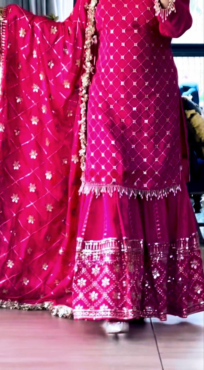Velmira Glow Sharara Set