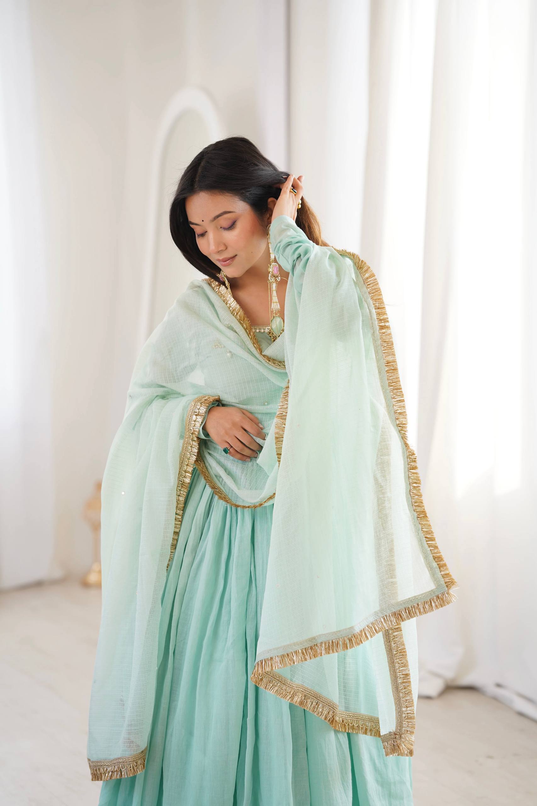 Ishika Designer Faux Flair Gown Set