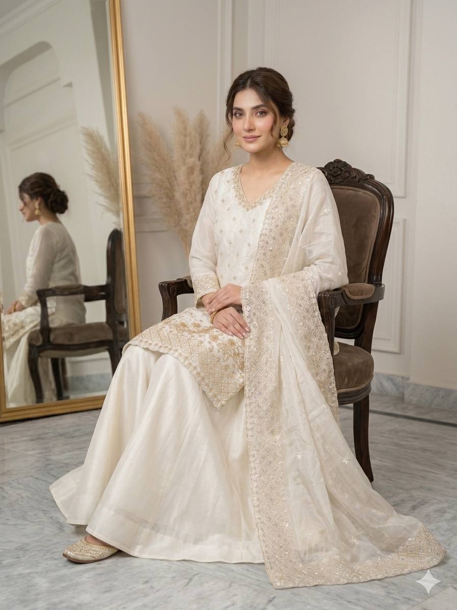 Anaya Ivory Palazzo Set