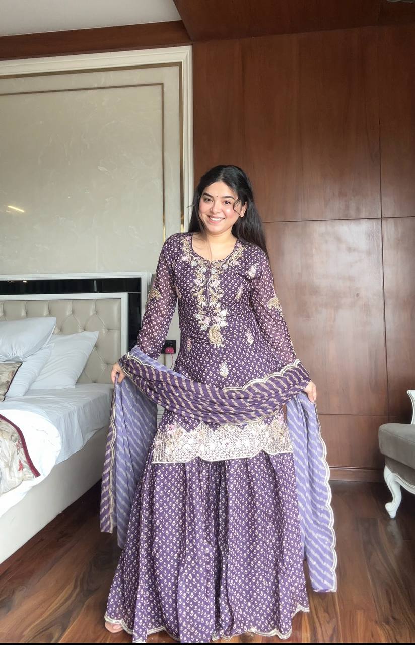 Hemanshi Royal Lavender Charm Traditional Printed Suit