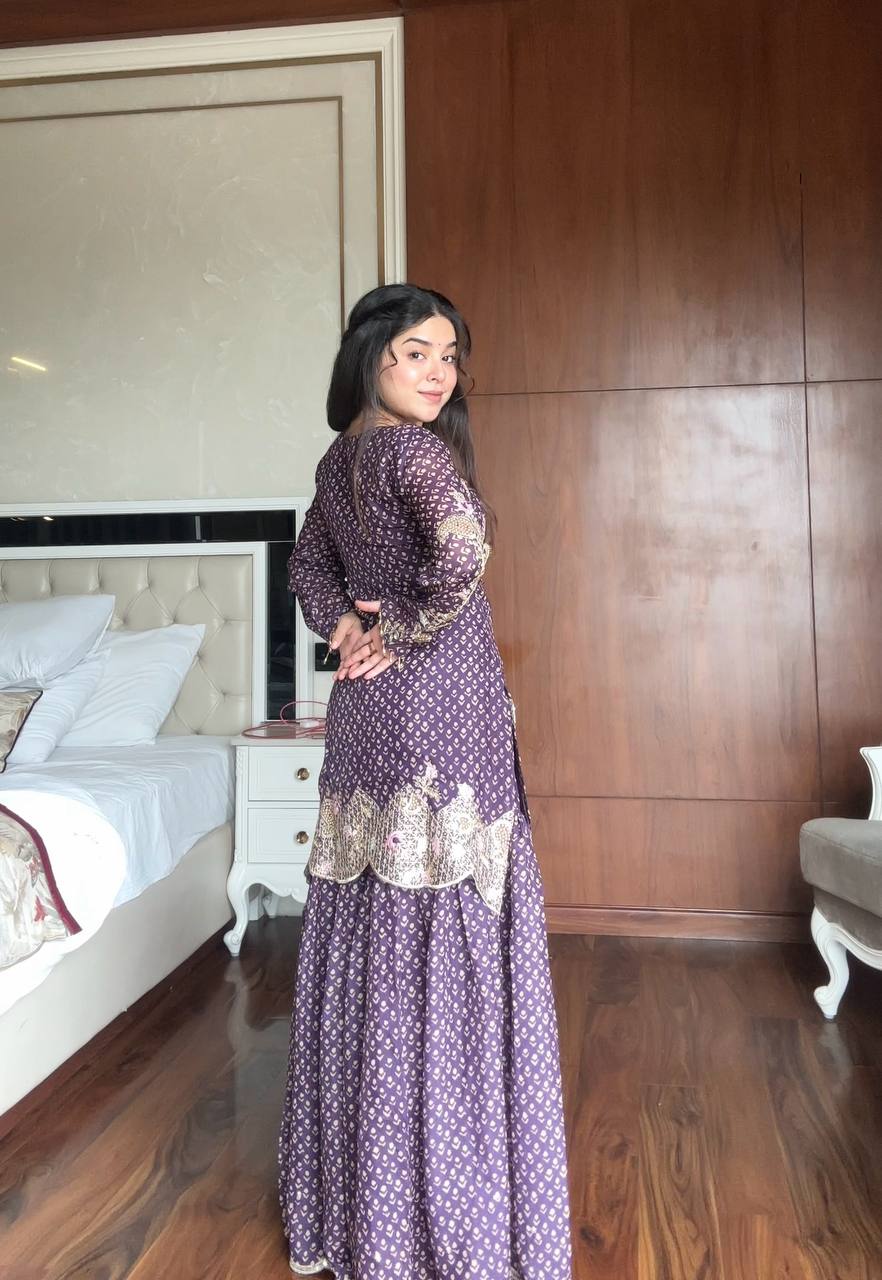 Hemanshi Royal Lavender Charm Traditional Printed Suit