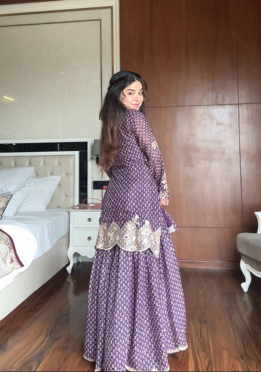 Hemanshi Royal Lavender Charm Traditional Printed Suit