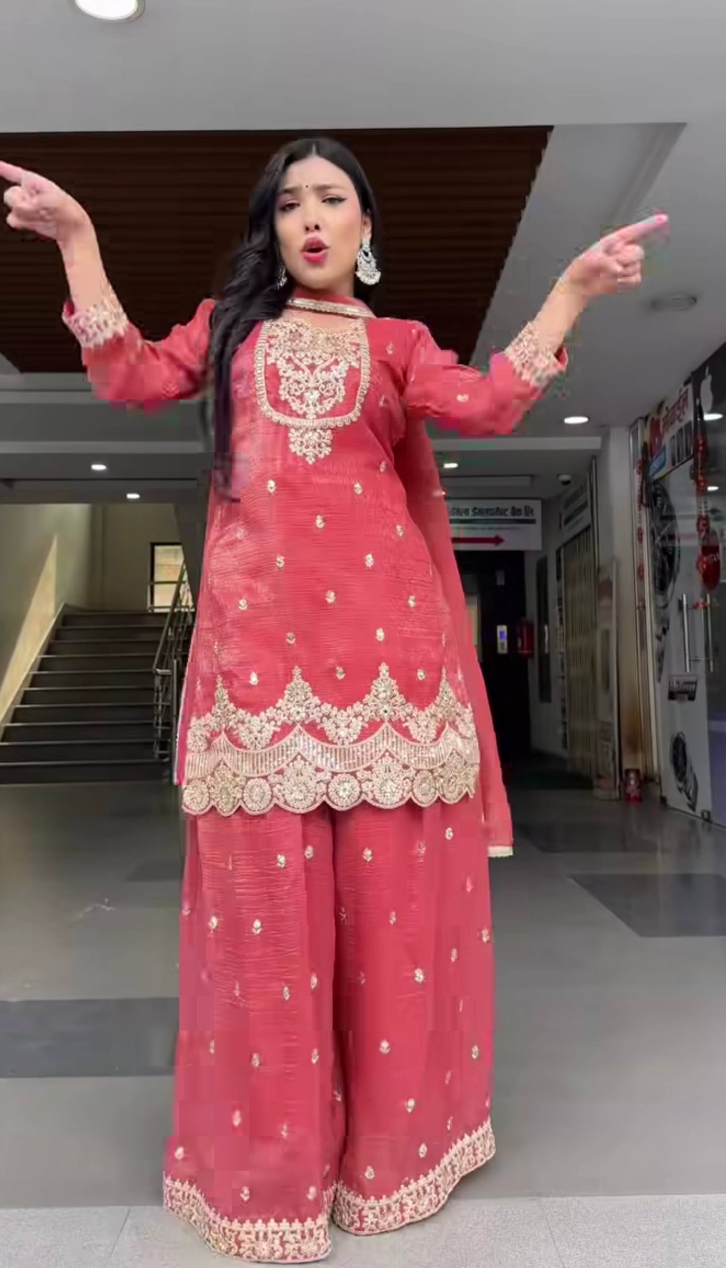 Zelvara Shine Sharara Set