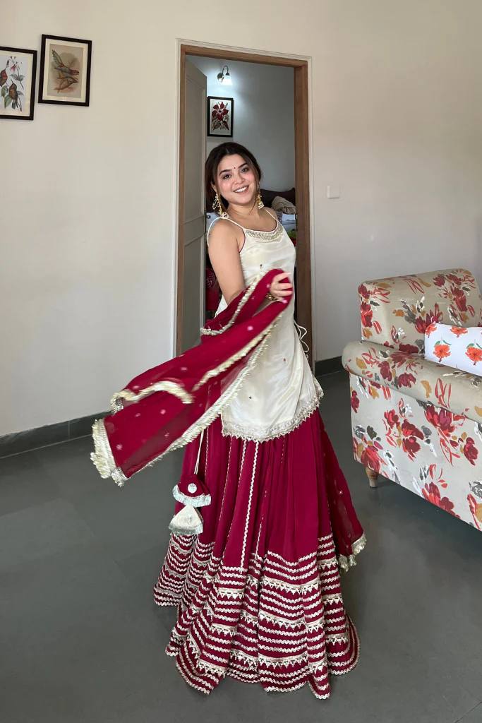 Meher Mirror Work Lehenga Set