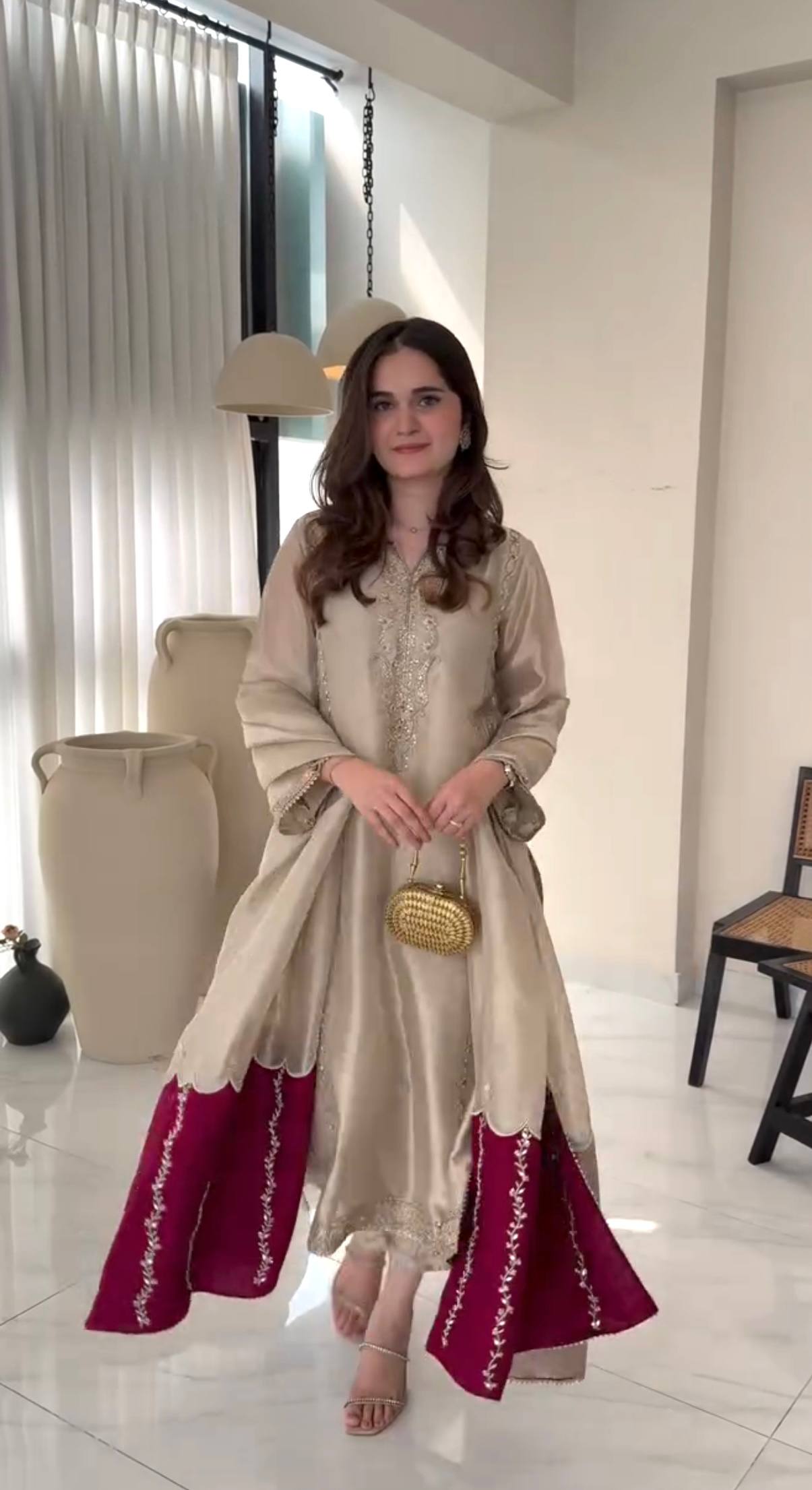 Eshaal Luxe Silk Palazzo Set