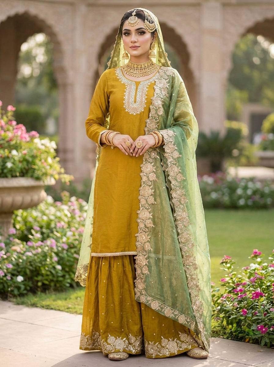 Ravira Sequence Glow Sharara Set