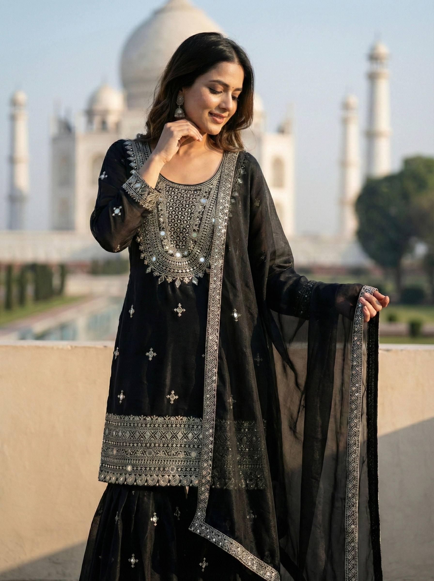 Mirzara Mirror Glow Sharara Set