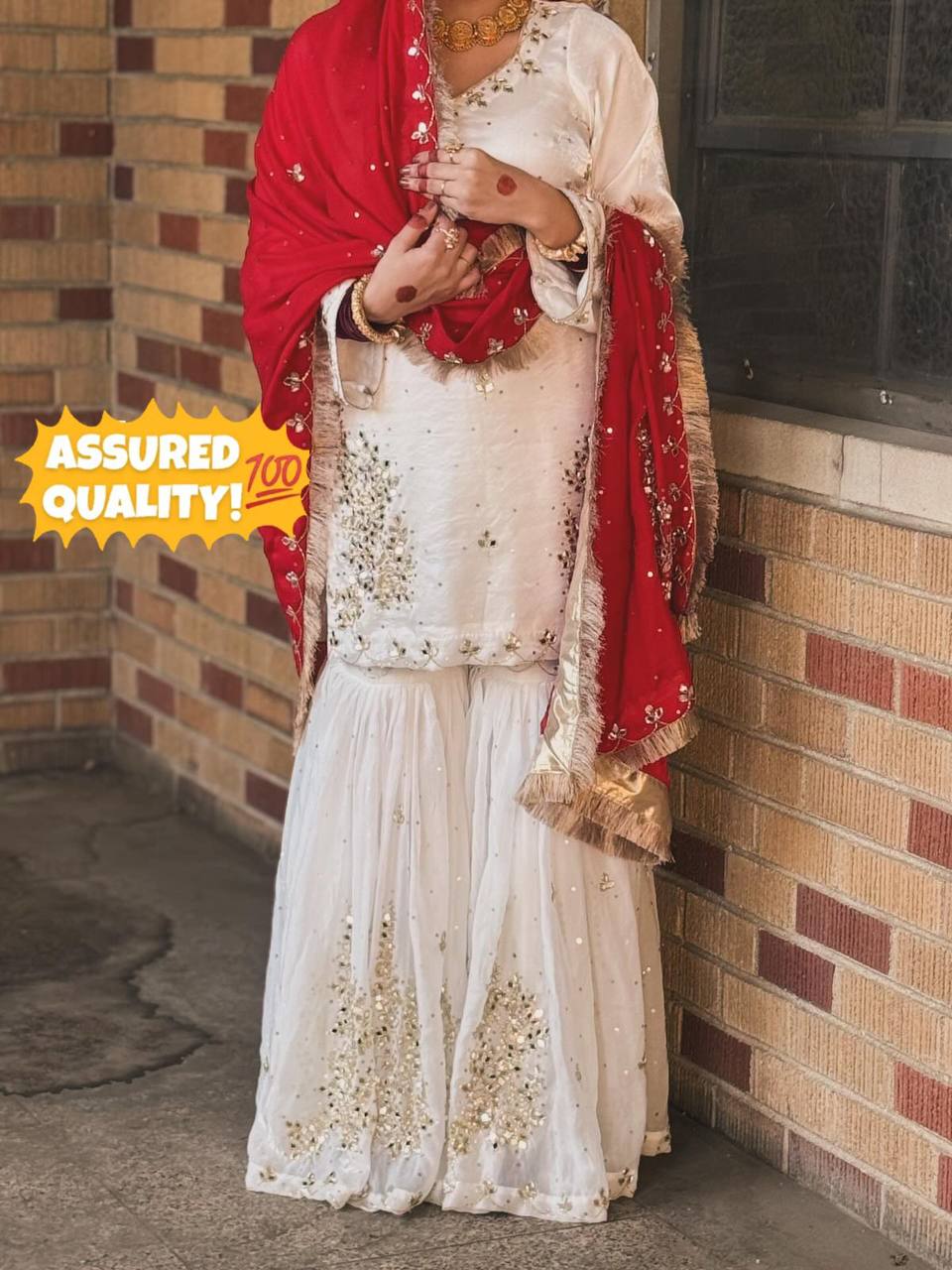 Ruzaira Mirror Elegance Sharara Set