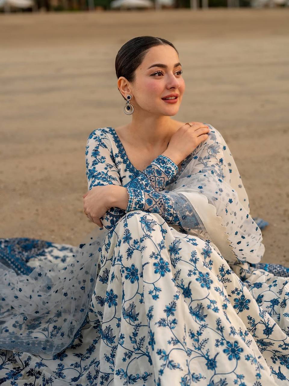 shaal Noor Floral Anarkali Suit Set