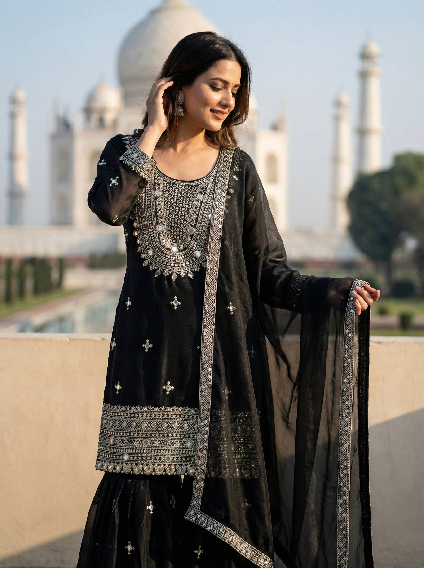Mirzara Mirror Glow Sharara Set