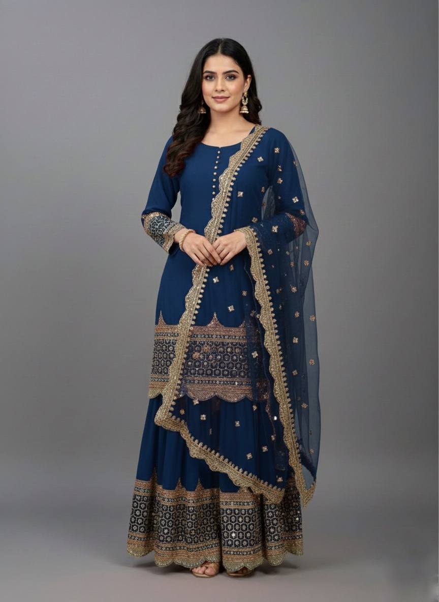 Zarvisha Georgette Potli Sharara Set