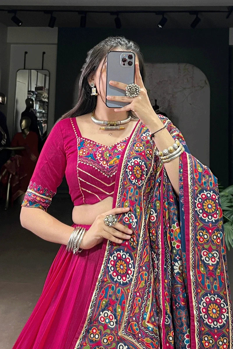 Ready to Wear Gamthi Print Lehenga choli For Women