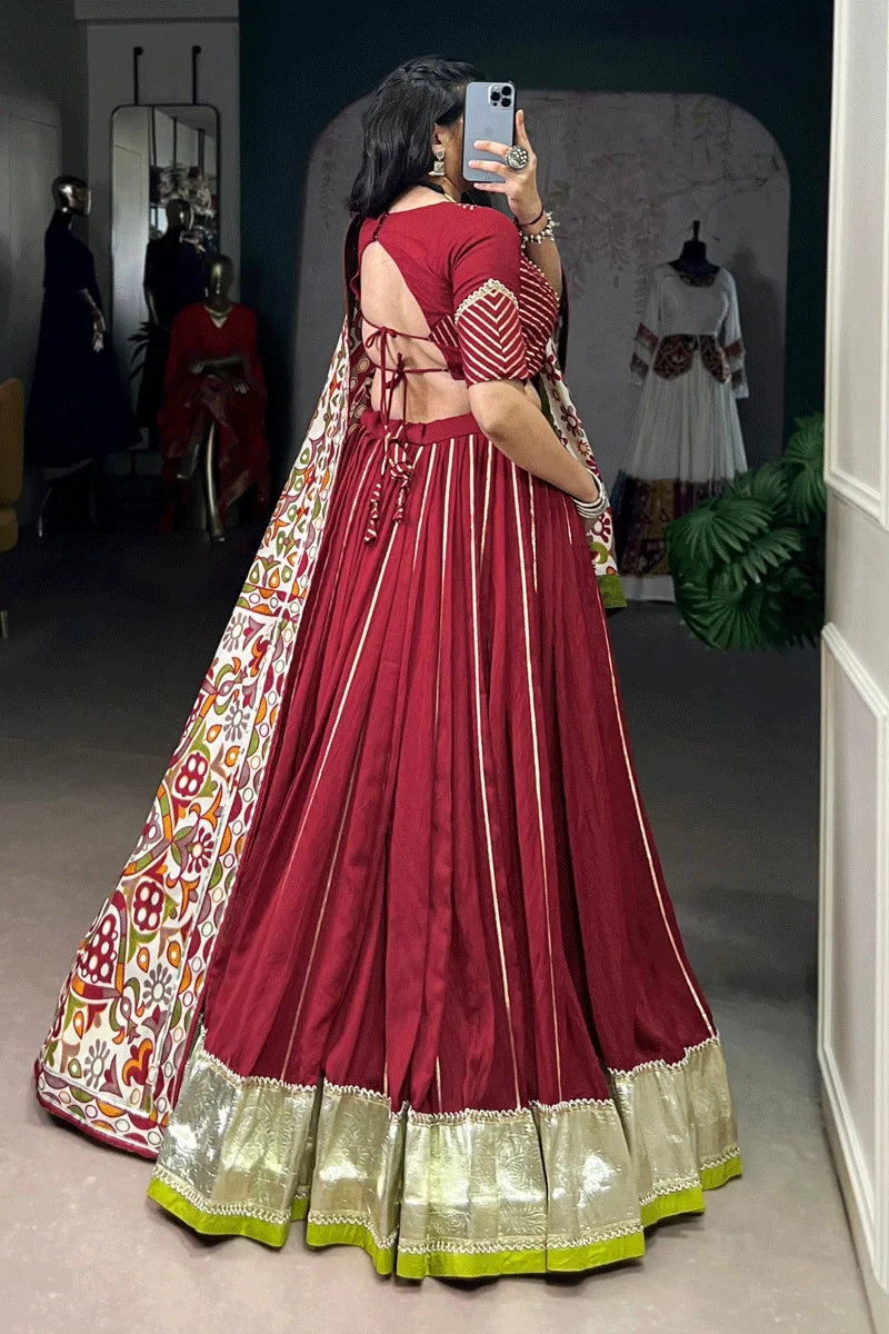 Designer Lehenga Choli With Gamthi Print Dupatta